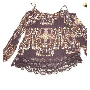 Cold Shoulder Boutique Blouse